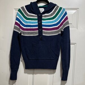 Aeropostale Navy and Gray Knit Sweater